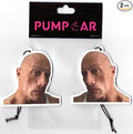 PumpCar 2 pieces Dwanye "The Rock" Johnson double-sided hanging vanilla-scented car air freshener Cool for rearview mirror Car Interior Accessories Household Gifts