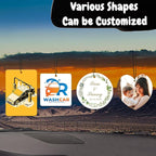 Bulk Custom Air Freshener for Car - Personalized Customized Photo Logo Text Air Freshener, Personalized Scents Smell Freshener with Picture, Customized Cute Car Gifts for Women Men (50 pcs)