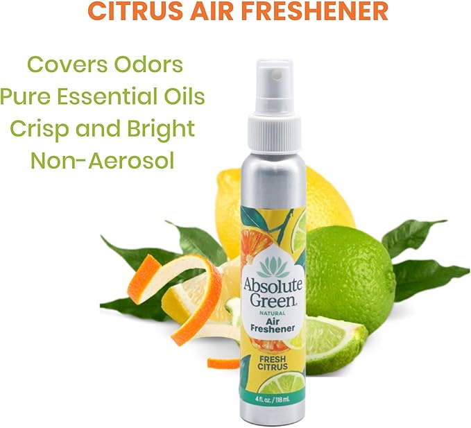 Absolute Green Air Freshener Room Spray, Covers Odor, Variety Pack 4oz (Pack of 4)