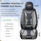 Coverado Car Seat Covers, Front Covers for Cars, Car Seat Cover Front Seats, Automotive Seat Cover, Waterproof, Leather Car Seat Cushion, Universal Interior Covers Seat Protectors for Most Cars