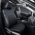 coverdream 2026 Rav4 Seat Covers Custom Fit for 2026 Toyota Rav4 Hybrid (Woodland/Limited) SUV,Full Set Luxury Waterproof Leather Car Seat Protector