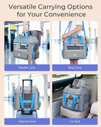 Expandable Cat Dog Carrier: NOBLE DUCK Soft-Sided Pet Carrier Airline Approved Large Small Medium Collapsible Portable Travel Up to 25 Lbs Green