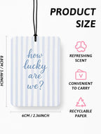 Blue Summer Beach Car Air Freshener 4 Pcs, Funky Preppy Surfboard Cheetah Coastal Hanging Air Freshener for Closet Drawer Books, Girly Beachy Car Accessories Mirror Decor for Women