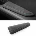 BETTERHUMZ Car Door Armrest Cushion Pad for Alcantara Suede, Car Elbow Rest Pad for BMW 3 4 5 6 7 8 X1 X3 X4 X5 X6 Z4 Series Car Accessories (Right, Blue red line)