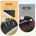 Golf Cart Seat Covers 2 Piece Front and Rear Seat Covers Sets for EZGO TXT RXV and Club Car DS 2000 and UP Standard Seat Cushion,Replacement Cooling Breathable Washable No Stapler Needed(Black&Beige)