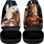 Horses Car Seat Covers Front Seats 2 Pack Funny Car Seat Cover Protector Front Seats Easy Installation Removable Automotive Accessories Interior Covers for Sedan SUV