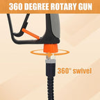 PWACCS Pressure Washer Gun with Foam Cannon, Short Pressure Washer Gun with Swivel, Foam Cannon for Car Wash Gun Kit with 1/4" Quick Connector, 5 Power Washer Nozzle Tips, 1.5 Liter, 5000 PSI