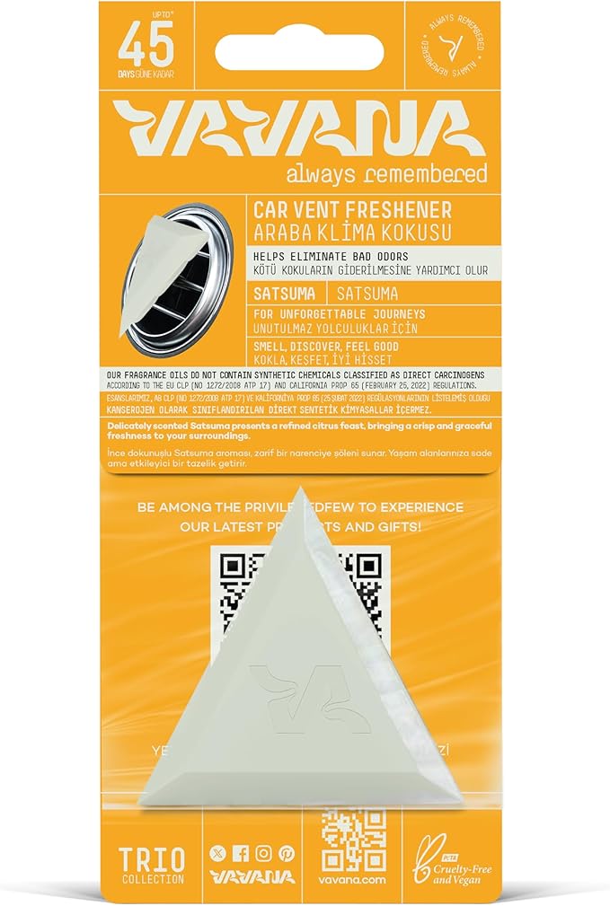 SPIN Car Air Freshener Vent Clip – Double Bubblegum & Satsuma Mix, Long Lasting Essential Oil Fragrance (3 Pack)