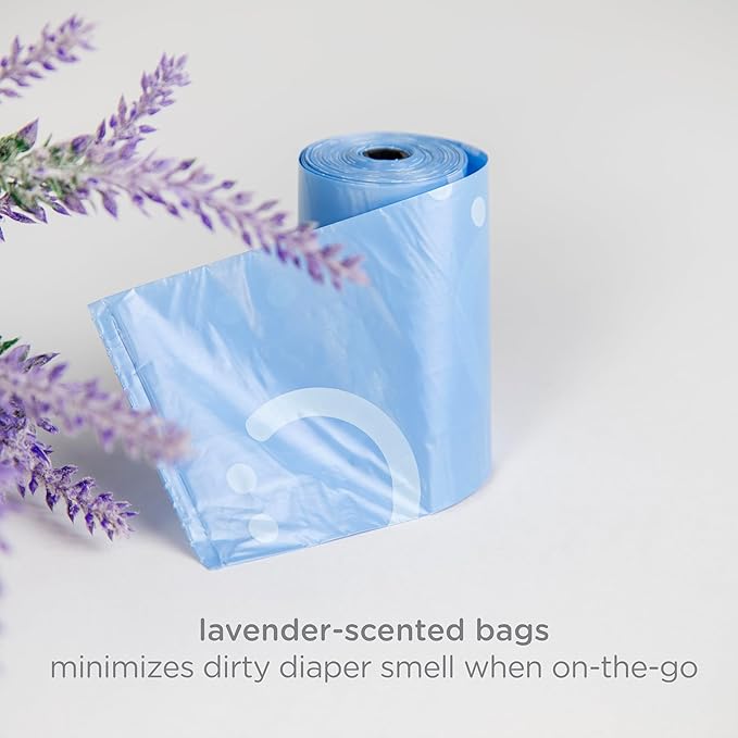 Ubbi On-the-Go Diaper Bag Dispenser for Travel, Retractable Must Have for Newborns, Helpful Baby Accessory, Sage Green