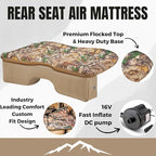 Pittman Outdoors Backseat Bed Air Mattress – 60” Rear Seat Mattress for Trucks & SUVs – Includes Portable DC Air Pump – Truck Air Mattress for Back Seat Travel & Camping – Camo Print