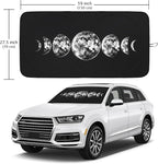 Moon Phases Car Windshield Sun Shade Foldable Sunshade Front Window Cover Sun Visor Protector Accessories (59x27.5 inches)