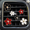 6pcs Colorful Daisy Flower Car Air Vent Clips, Car Air Outlet Freshener Clip for Auto Interior Decoration Accessories (Black White Red)