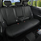 GIANT PANDA Full Set Car Seat Covers Custom Fit for Toyota Rav4 Hybrid SE/XSE 2019 2020 2021 2022 2023 2024 2025 Rav 4,Prime SE,Prime XSE 2021 2022 2023 2024,Stretch Faux Leather,Polyester Fiber,Black