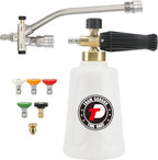 Tool Daily Foam Cannon for Pressure Washer with Double Tip Attachment, Dual Lance Wide Mouth Soap Cannon, 5 Power Washer Sprayer Nozzles, 1/4" Quick Connect, 3600 PSI