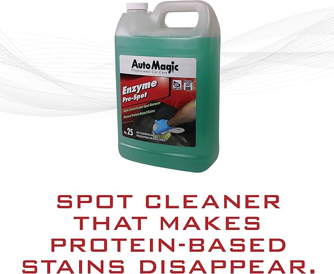 Auto Magic Enzyme Pre-Spot Concentrate - Spot Cleaner for Carpets, Upholstery & Fabric - 128 Fl Oz