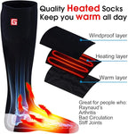 Autocastle Heated Socks for Men Women - Rechargeable Battery Electric Socks for Chronically Cold Feet - Winter Warm Thermal Washable Unisex Foot Warmer for Hunting Skiing Cycling
