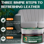 Medium Brown Leather Repair Kit, Leather Recoloring Balm – Restore & Repair Faded Leather on Couches, Car Seats, Shoes & Furniture | Leather Color Restorer & Conditioner | Easy DIY Application