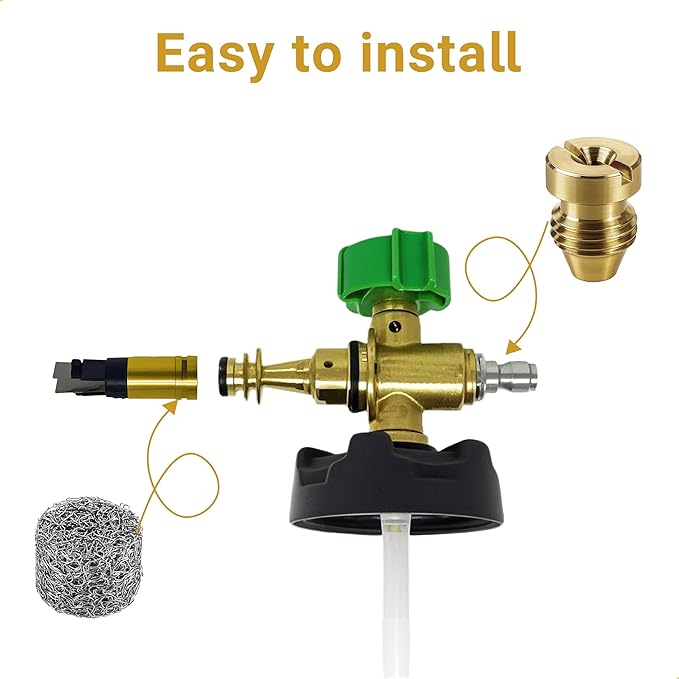 1 Pieces 1.1 mm Foam Cannon Orifice Nozzle and 1 Pieces Foam Maker, Universal Thread Tips for Snow Foam Lance
