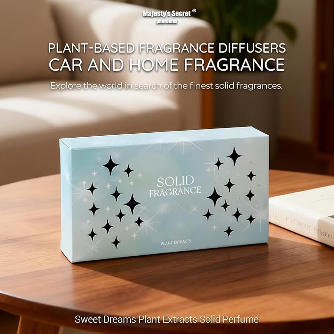 Solid Air Freshener 140g, Plant-Based Scent Balm, Long-Lasting Fragrance, Odor Neutralizer for Pet Spaces, Car, Home & Office, Pet Odor Eliminator,Woody Floral Fruity (Goodnight Dream)