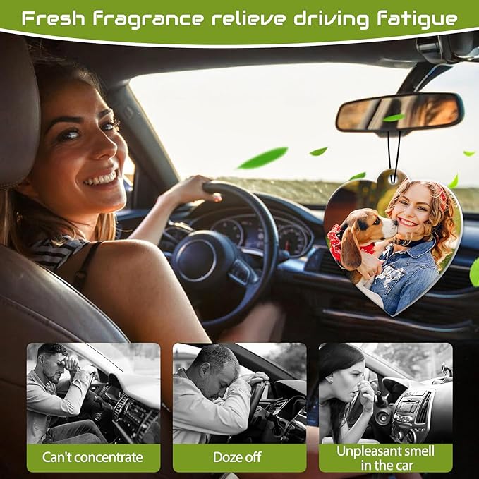 Custom Air Fresheners with Picture, Personalized Air Freshener for Cars, Customized Photo Gift with Scents for Family and Lovers