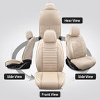 Front Seat Covers Fit for Toyota Yaris 2007-2020, Car Seat Covers Front Seats, Breathable Faux Leather Automotive Seat Covers Front Pair Anti-Slip Seat Cover(Beige, Front)