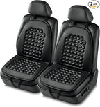 FREMONT AUTO Car Seat Cover Breathable Seat Protector- Made with Premium Polyester Fiber and Massage Magnet Bubble Cushion -Adjustable for Cars Truck SUV Vans, Airbag Compatible (Black 2PCS)