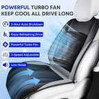 FLORICH Cooling Car Seat Cover, Ventilated Seat Cushion Cooling Car Seat Pad for Summer Driving with 8 Powerful Turbo Fans Universal Fit for Car SUV Truck Van-Dark Grey