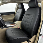Champlus Car Seat Covers, Premium Leather Ultra Comfort and Thick 2 Front Seat Covers, Universal Fit Automotive Sedan Cars, SUVs, Trucks, Mini Vans, Airbag Compatible, Easy to Install