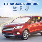 Car Window Shades for Ford Escape 2013-2019 Accessories - Full Set 8PCS Side Window Sunshades with Memory Frame & Blackout Fabric, Privacy UV Shield for Camping/Travel