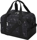 Small Gym Bag Carry On Bag - 12 in Mini Duffle Bag Lightweight for Overnight Travel(Marble Black)