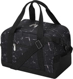 Small Gym Bag Carry On Bag - 12 in Mini Duffle Bag Lightweight for Overnight Travel(Marble Black)