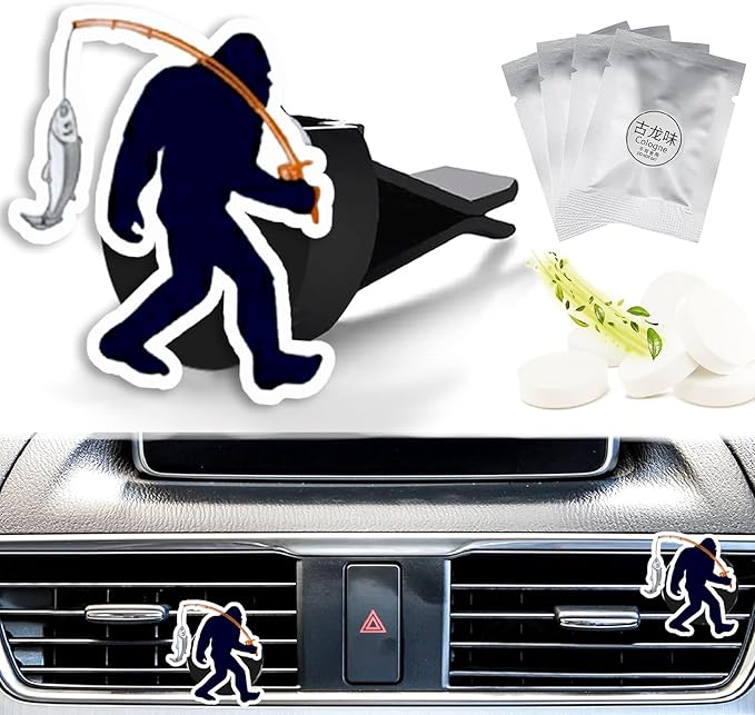 Cute Car Air Freshener Clips Bigfoot Car Vent Clips Sasquatch Cars Scents Cologne Air Conditioner Clip Auto Vent Interior Decoration Cars Accessories Bigfoots Gifts for Men Women,Friends