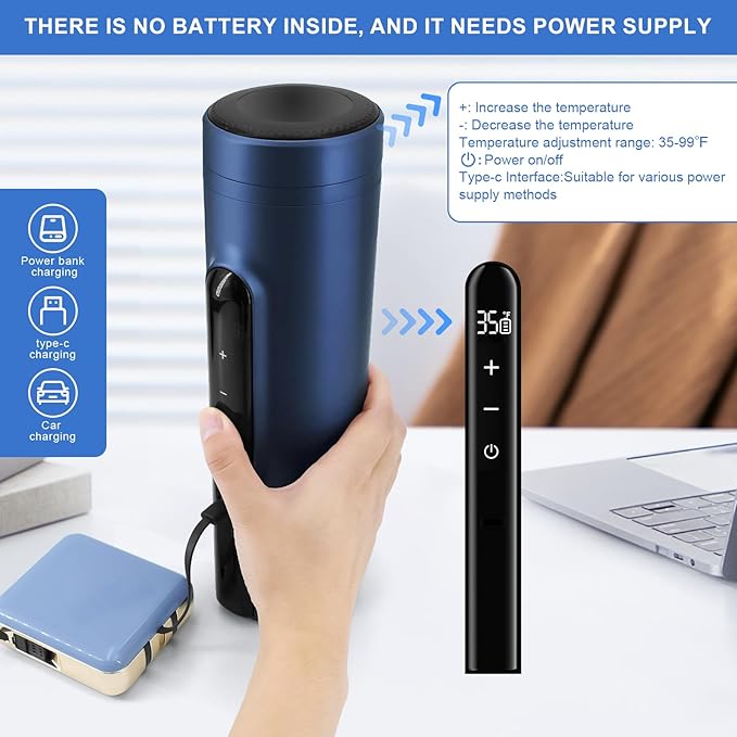 Electric Insulin Pen Cooler Travel Case for 3-4 pens Medication Cooler for Travel Diabetes Bags Insulated Adjustable Temperature Control (No Battery)