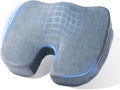 Car Seat Cushion, Memory Foam Cushion Non Slip for Wheelchair, Cars, Desk, Gaming & Office Chairs, Ergonomic Cushions Pad for Tailbone Pain Relief Sciatica & Back Support, Grey