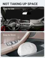 Proadsy 2026 Upgrade Front Windshield Sun Shade Foldable Sunshade Protector Custom Fit 2018-2025 BMW X3 Accessories