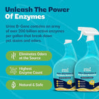 Urine B-Gone, Professional Enzyme Odor Eliminator & Pet Stain Remover, Human, Cat & Dog Urine Cleaner, Effective on Laundry, Carpets & More, Original Scent, 32oz, Pack of Two
