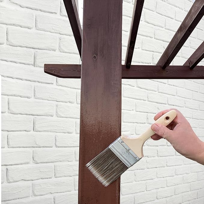 3-Inch (76mm) Double Thick Chip Paint Brush – Versatile Stain Brush Wood Handle for Furniture, Walls, Fences, and Murals – Smooth Gesso, Plaster, Polyurethane, and Varnish Wide Paintbrush
