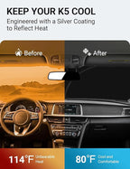 Proadsy Windshield Sun Shade for Kia K5 2026 2025 2024 2023 2022 2021 Custom Fit GT-Line, GT, Sedan 4-Layer Foldable Front Sunshade Protector Sun Visor Blocks UV Rays Keep Car Cooler