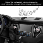 Augeny 2PCS Bling Car Air Vent Clips, Crystal Rhinestone Crown Air Freshener Outlet Diffuser Clip, Auto Air Conditioning Clip Charm for Women Girls, Interior Decor Car Accessories (Pink)