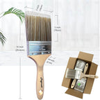 3-Inch (76mm) Double Thick Chip Paint Brush – Versatile Wood Handle Stain Brush for Furniture, Walls, Fences, and Murals, Wide Gesso, Plaster, Polyurethane and Varnish Paintbrush - Pack of 12