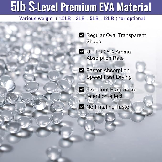 MUBYOK 5lb Premium Unscented Aroma Beads for DIY Car Freshies Eva Beads Bulk Supplies