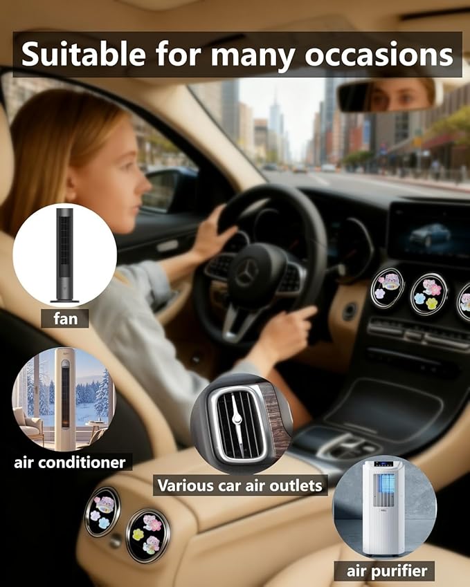 Cute Cat Air Freshener Vent Clips, 6Pcs Cat Paw Decorative Vent Clips, Car Air Conditioner Clip Automotive Interior Decoration for Cars【Fragrance-Free Aromatherapy Tablets, Add Your Own Scent】