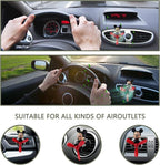 Car Air Fresheners Cute Cartoon Mouse Pilot Car Diffuser Rotating Propeller Automotive Air Outlet Fan Creative Car Perfume Decoration Cool Car Accessories (Men)