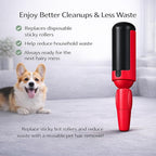 Pet Hair Remover Roller- Pet Hair Removal Tool with Strong Grip for Effortless Cleaning- Pet Hair Roller Lifts Fur from Clothes, Furniture & Car- Keep Your Home Fur-Free with Easy Cat Hair Lint Roller