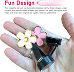 6PCS Car Air Vent Clips, Colorful Daisy Flower Auto Air Conditioning Outlet Clip, Cute Car Clip Interior Air Vent Decoration, Universal Girly Cars Interior Accessory for Women(Red Pink White)