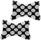 Car Headrest Pillow Compatible with Black And White Volleyball Ball, Cartoon Neck Pillow for Car, 2 Pcs Comfortable Soft Car Seat Pillow for Driving,Head Rest Cushion, Cute Neck Pillow for Travel