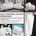 Leather Recoloring Balm and Scratch Repair Kit, White Leather Restorer for Couches, Furniture, Car Seats, Leather Paint & Stain for Sofa, Chairs, Bags, and More