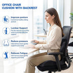 Office Chair Cushion for Tailbone & Back Pain Relief, Strong Lumbar Support Ergonomic Cushions, Comfortable Memory Foam Cushion for Pain Relief, Suitable for Office Chairs, Home Chairs, Car