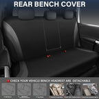 CAR PASS EVA Waterproof Car Seat Covers Full Set,Black Gray Seat Covers for Cars,Airbag Compatible,Universal Fit Sedans,Vans,SUVs,Trucks (Black and Gray)