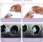 Car Air Fresheners Cute Cartoon White Puppy Pilot Car Diffuser Rotating Propeller Automotive Air Outlet Fan Creative Car Perfume Decoration Funny Car Interior Accessories